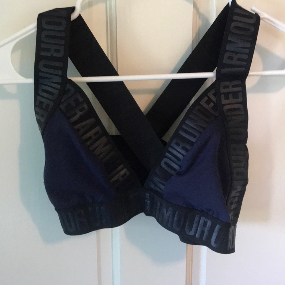 Under armor sports bra navy blue